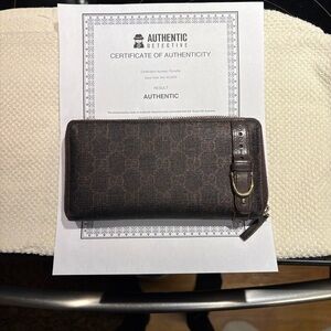 Gucci signature dark brown wallet